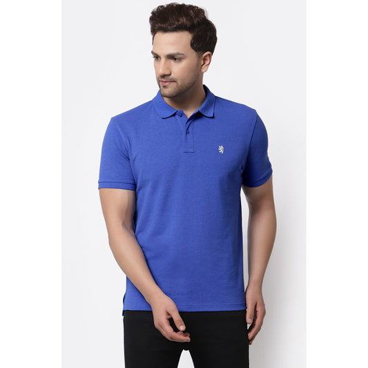 RedTape Men's Blue Melange Half Sleeve T-Shirt