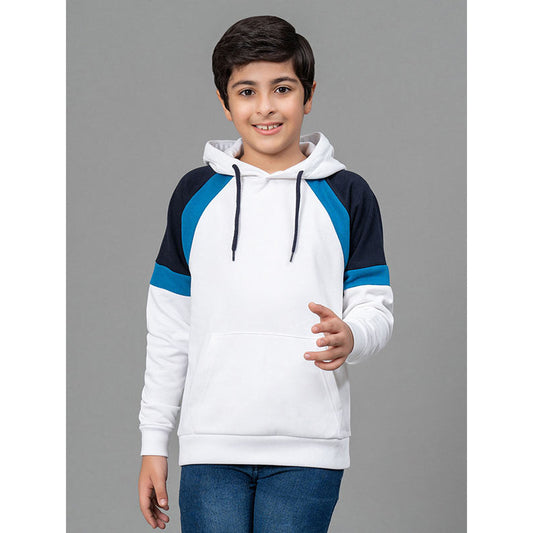 RedTape White Hoodie for Boy | Comfortable & Durable