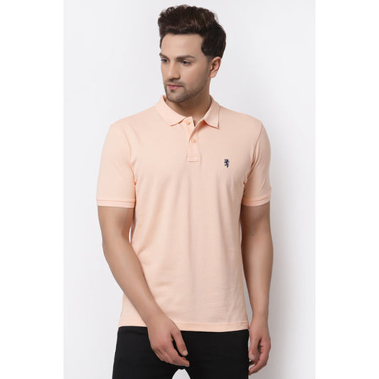 RedTape Men's Peach Half Sleeve T-Shirt