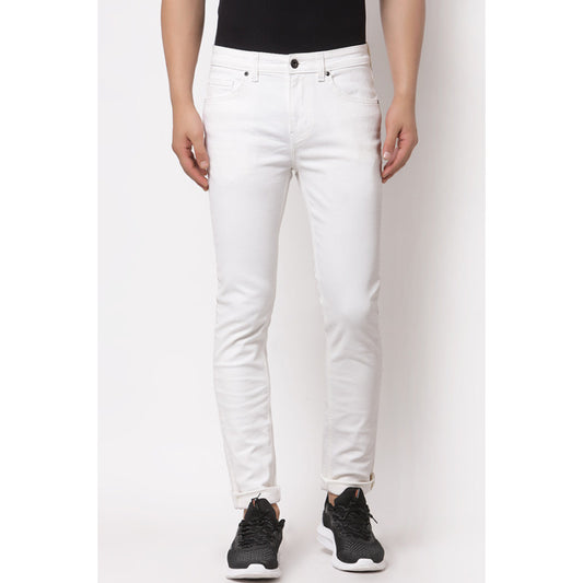RedTape Men's White Denim Jeans