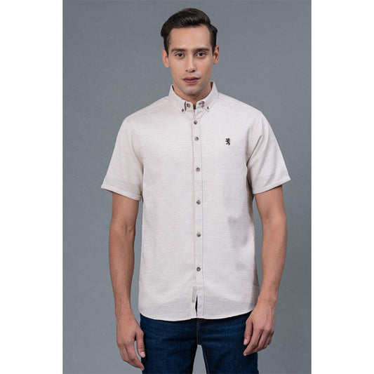 RedTape Men's Casual Beige Shirt  | Solid Casual Shirt | Cotton Comfortable Shirt for Men