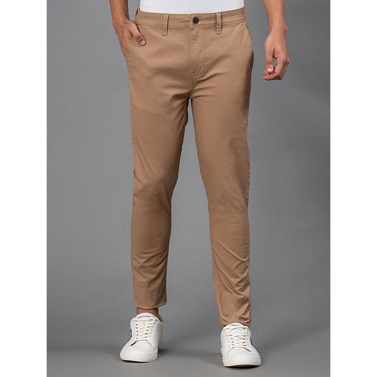 RedTape Casual Chinos For Men | Tan | Solid Woven Chinos | Skinny |Comfortable & Breathable | Durable & Moisture Absorbent | Cotton Chinos For Men