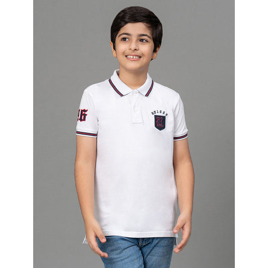 RedTape White T-Shirt for Boys | Comfortable and Durable