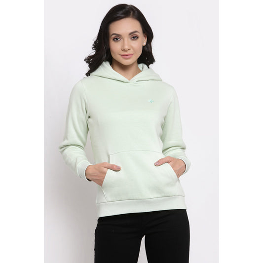MODE by RedTape Women's Mint Green Hoodie Sweatshirt