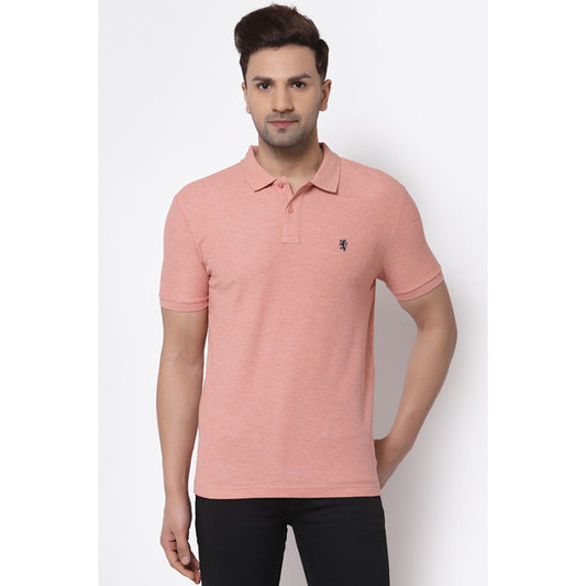 RedTape Men's Dark Peach Collared T-Shirt