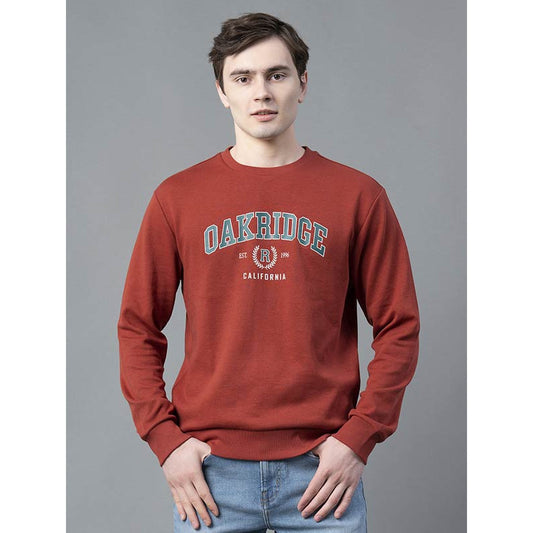 RedTape Rust-Colored Sweatshirt for Men | Full Sleeve Sweatshirt | Regular Fit