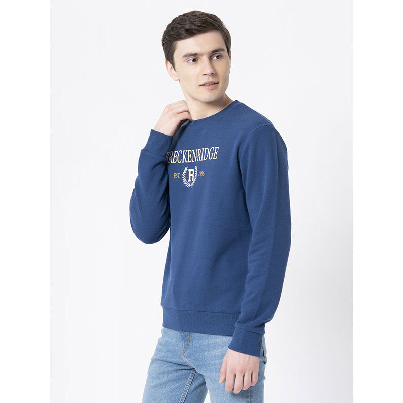 RedTape Airforce Blue Casual Sweatshirt for Men | Stylish Graphic Print | Full Sleeve