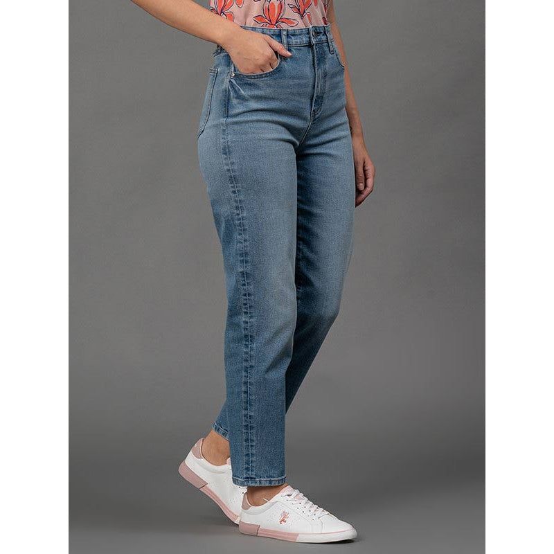 Mode By RedTape Jeans For Women| Light Blue | Comfortable & Breathable | Durable & Moisture Absorbent | Mom Fit