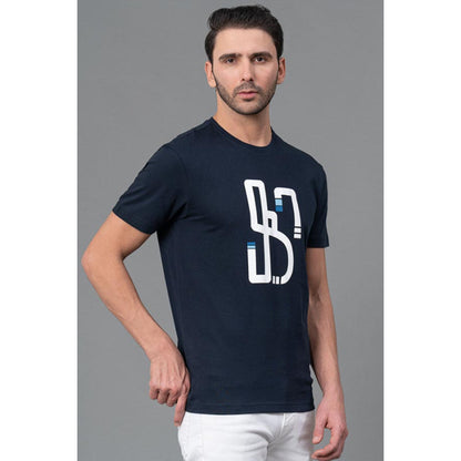 RedTape Mens Round Neck Casual T-Shirt | Breathable Half Sleeve Cotton T-Shirt | Graphic Print T-Shirt