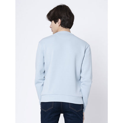 RedTape Light Blue Graphic Print Sweatshirt for Men | Full Sleeve Round Neck