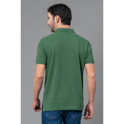 RedTape Green Mens Polo T-Shirt | Casual Cotton T-Shirt | Half Sleeves Polo T-Shirt