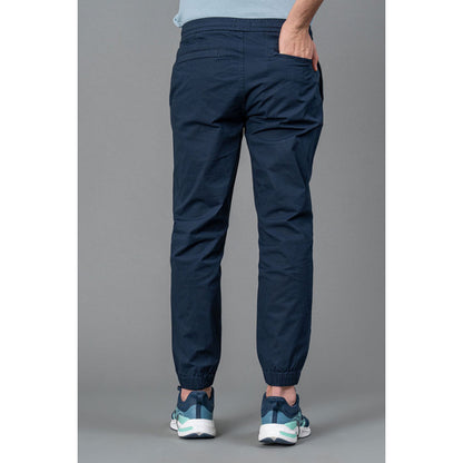 RedTape Navy Cotton Joggers for Men | Casual Joggers for Men
