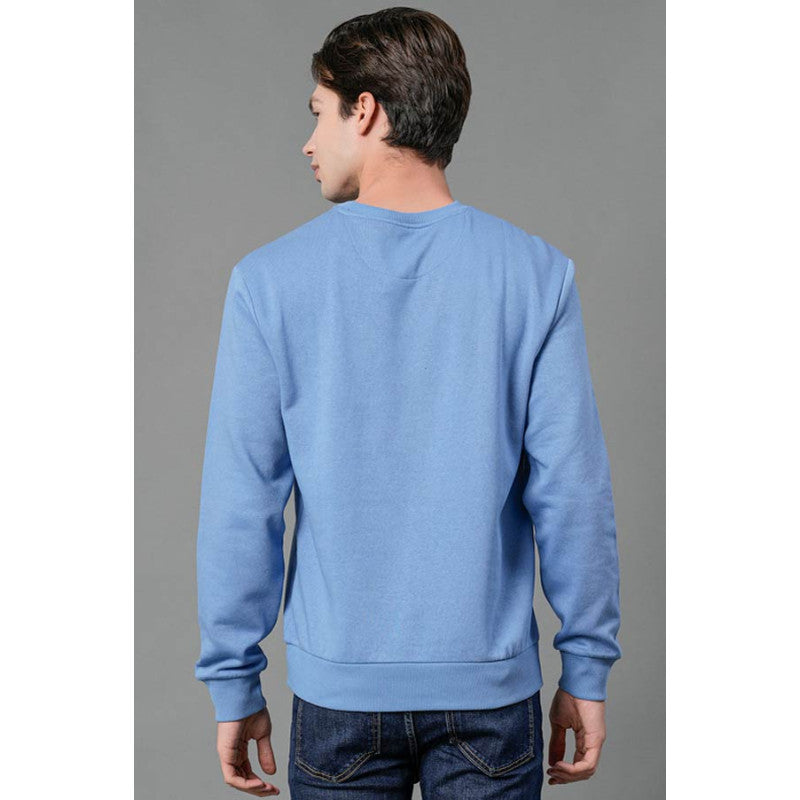 RedTape Men's Slate Blue Graphic Print Sweatshirt