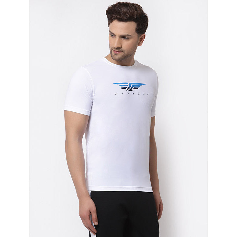 RedTape Men's White Half Sleeve Active T-Shirt