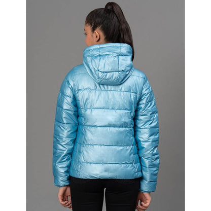 Mode By RedTape Metallic Blue Jacket for Girls | Warm and Comfortable
