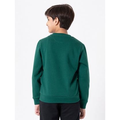 RedTape Kids Unisex Green Printed Sweatshirt