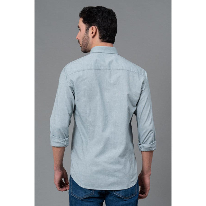 RedTape Blue Cotton Shirt for Men | Casual Full Sleeves Cotton Shirt