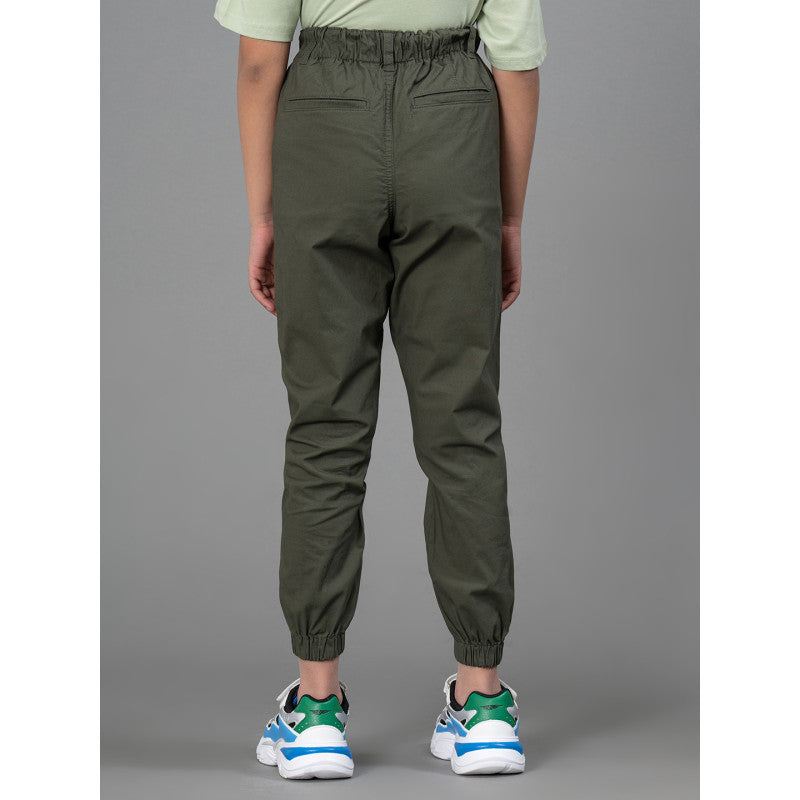 Mode By RedTape Olive Color joggers for Girls| Best in Comfort| Cotton| Front Side Pockets| Regular Fit