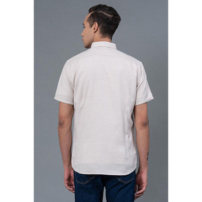 RedTape Men's Casual Beige Shirt  | Solid Casual Shirt | Cotton Comfortable Shirt for Men