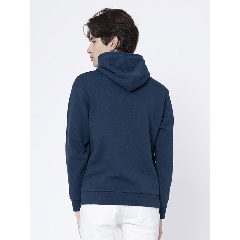 RedTape Men's Slate Blue Graphic Print Hoodie | Comfortable with Stylish Design