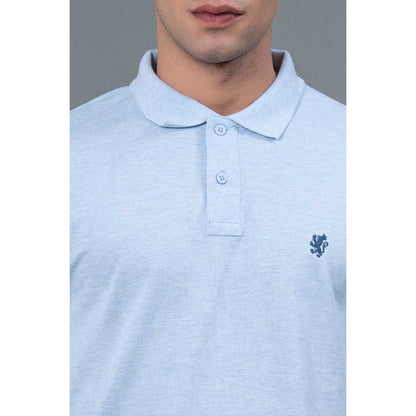 RedTape Lt. Blue Melange Men's Polo T-Shirt | Half Sleeves Polo T-Shirt | Casual Cotton T-Shirt