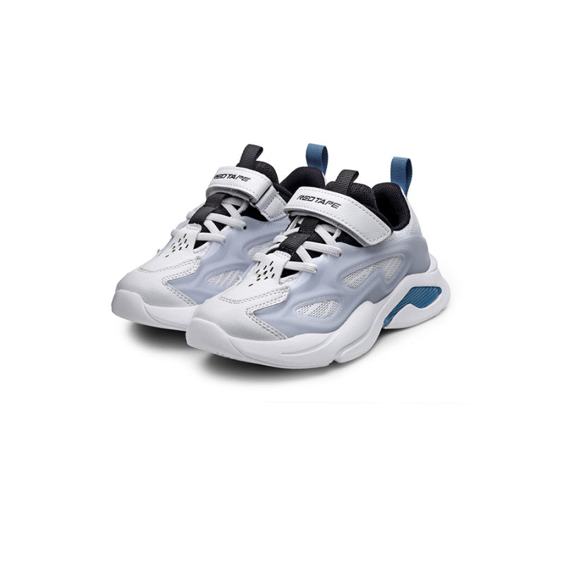 RedTape Unisex Kids White And Blue Sports Shoes