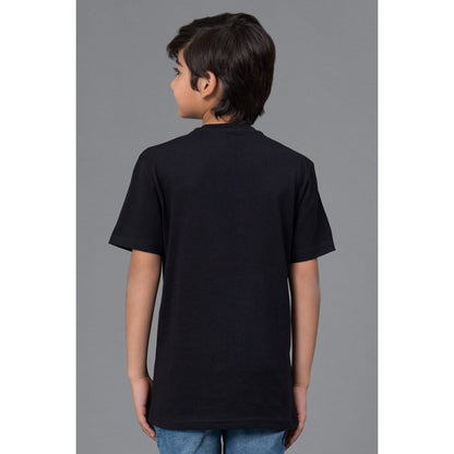 RedTape Kids Unisex T-Shirt- Best in Comfort| Cotton| Black Colour| Round Neck| Casual Look