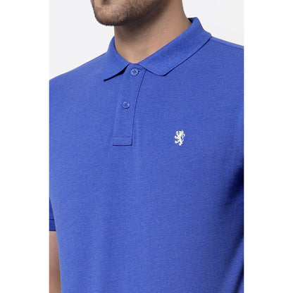 RedTape Men's Blue Melange Half Sleeve T-Shirt