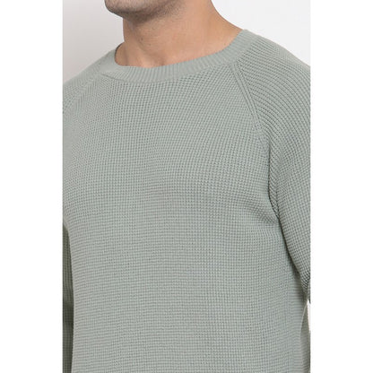 RedTape Men's Pastel Green Sweater
