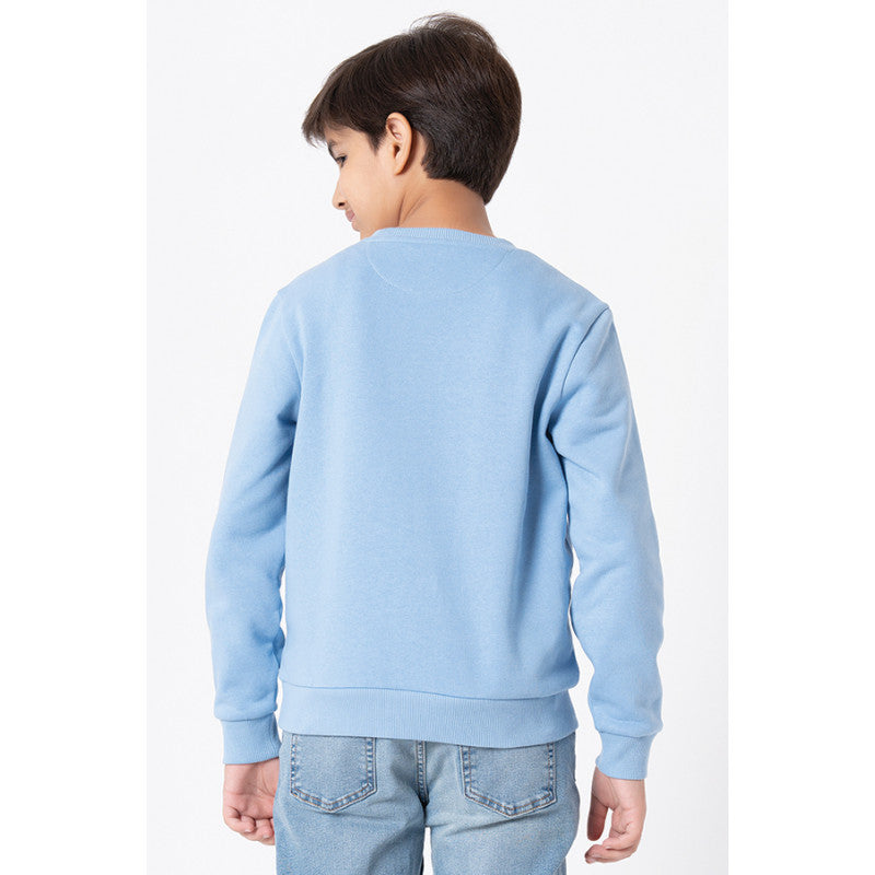 Red Tape Kids Unisex Slate Blue Embroidered Sweatshirt