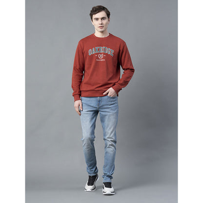 RedTape Rust-Colored Sweatshirt for Men | Full Sleeve Sweatshirt | Regular Fit