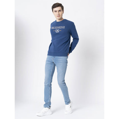 RedTape Airforce Blue Casual Sweatshirt for Men | Stylish Graphic Print | Full Sleeve