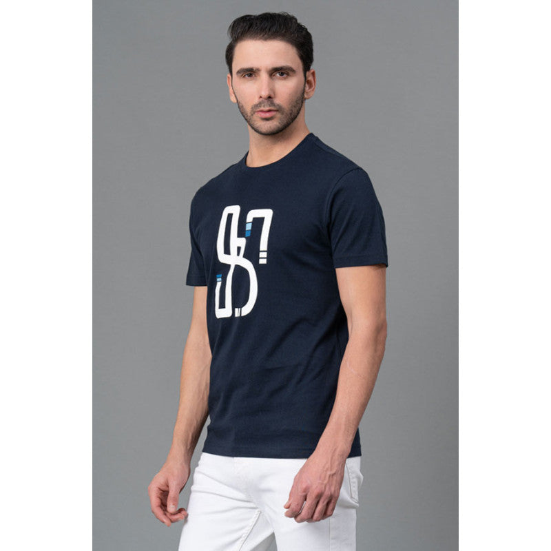RedTape Mens Round Neck Casual T-Shirt | Breathable Half Sleeve Cotton T-Shirt | Graphic Print T-Shirt