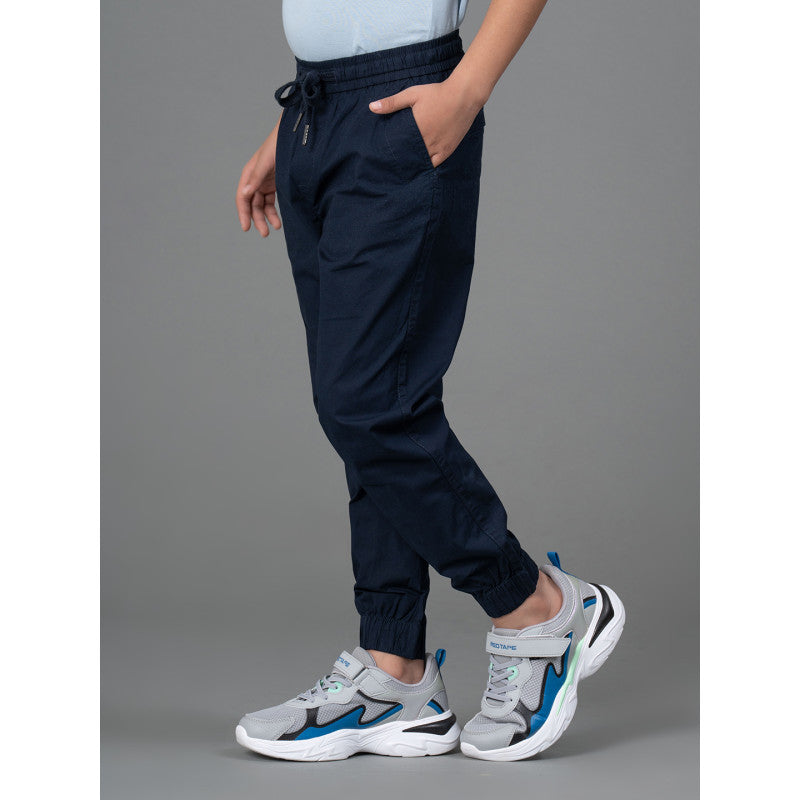 RedTape Joggers for Boy's- Comfortable| Cotton | Navy Color | Regular Fit | Front and Back Side Pockets.