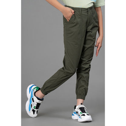 Mode By RedTape Olive Color joggers for Girls| Best in Comfort| Cotton| Front Side Pockets| Regular Fit