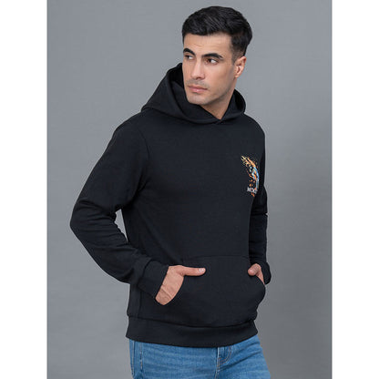 RedTape Casual Black Hoodie for Men | A Fusion of Style and Comfort