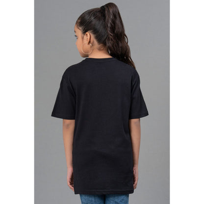 RedTape Kids Unisex T-Shirt- Best in Comfort| Cotton| Black Colour| Round Neck|Casual Look