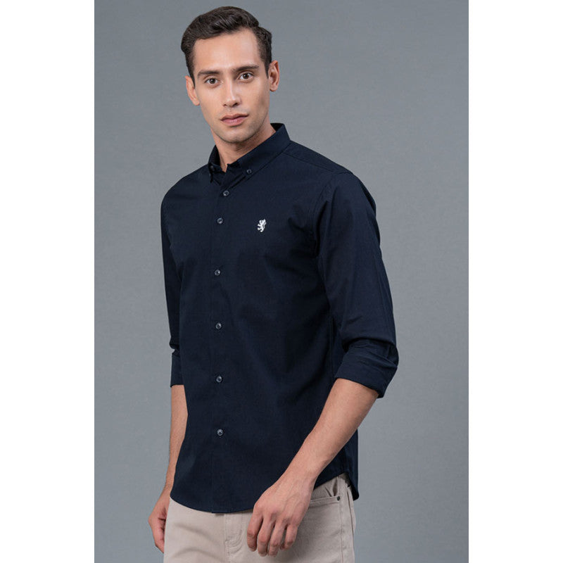 RedTape Men's Casual Navy Color Shirt  | Solid Full Sleeves Shirt | Cotton Comfortable Shirt for Men