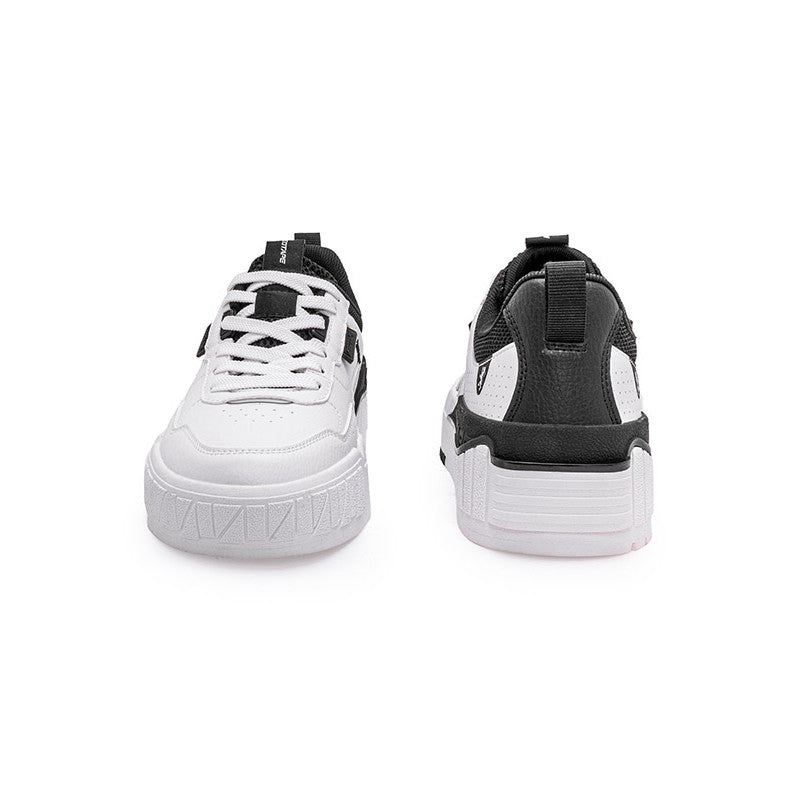 RedTape Solid Casual Sneaker Shoes For Women | Elegant White and Black Design with Comfort-Enhancing Features