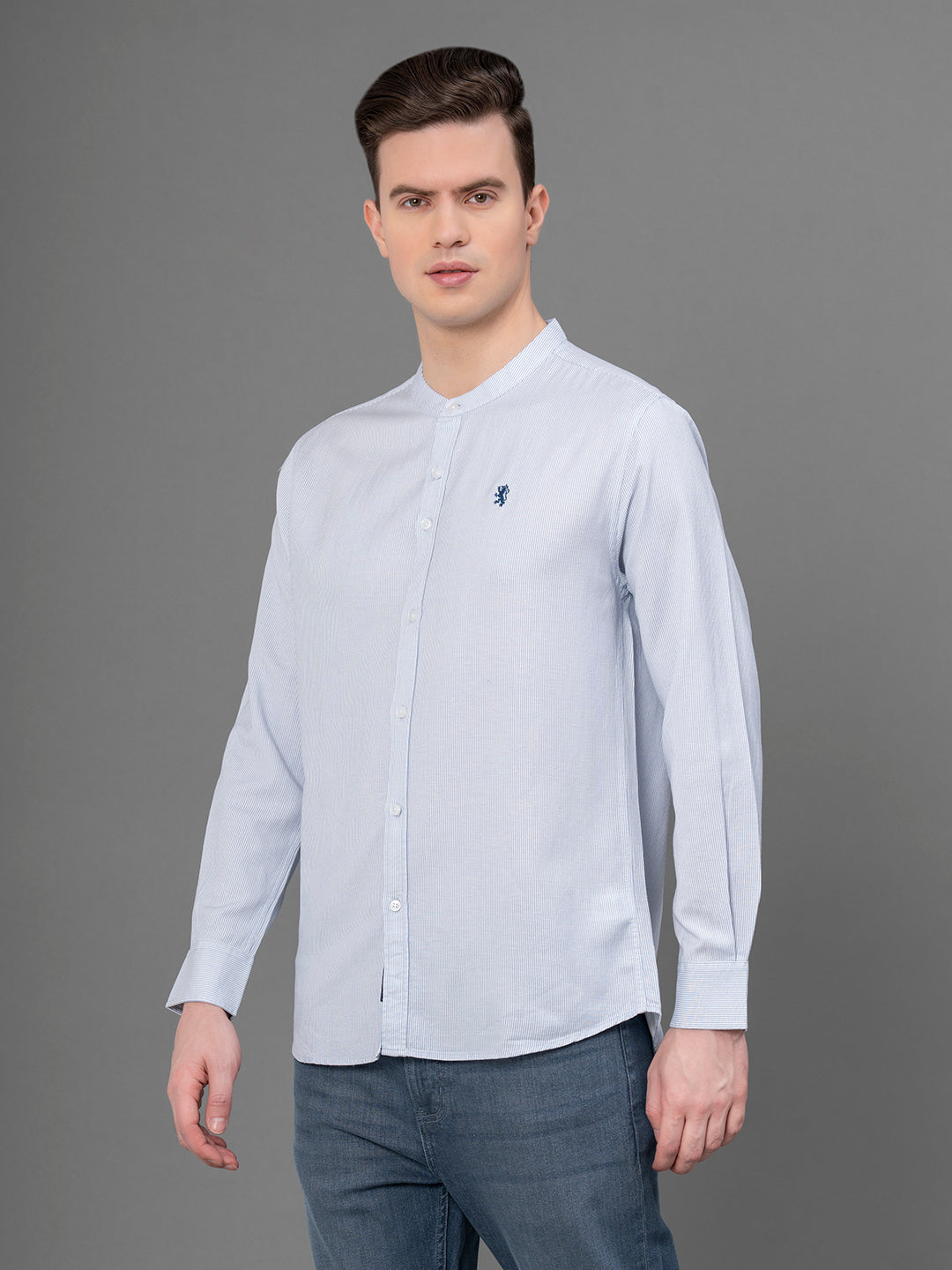 RedTape Casual Mandarin Shirt For Men | Comfortable | Durable & Stylish