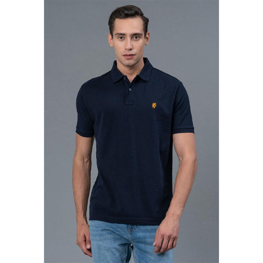 RedTape Navy Men's Polo T-Shirt | Casual Cotton T-Shirt | Half Sleeves Polo T-Shirt