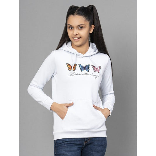 Mode By RedTape Light Blue Hoodie for Girls | Warm and Comfortable