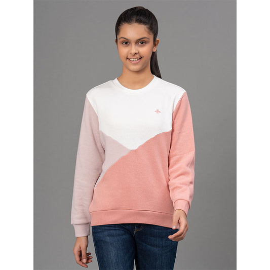 Mode By RedTape Bright Off White Sweatshirt for Girls | Warm and Durable