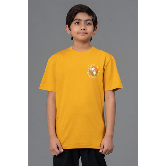 RedTape Unisex Kids T-Shirt- Best in Comfort| Cotton| Yellow Colour| Round Neck| Casual Look