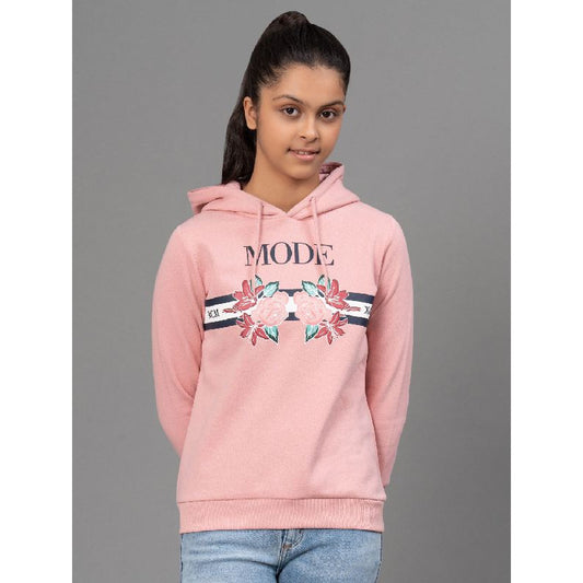 Mode By RedTape Pink Hoodie for Girls | Warm and Comfortable