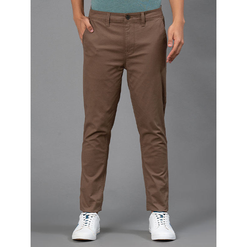 RedTape Casual Chinos For Men | Fossil | Solid Woven Chinos | Skinny |Comfortable & Breathable | Durable & Moisture Absorbent | Cotton Chinos For Men
