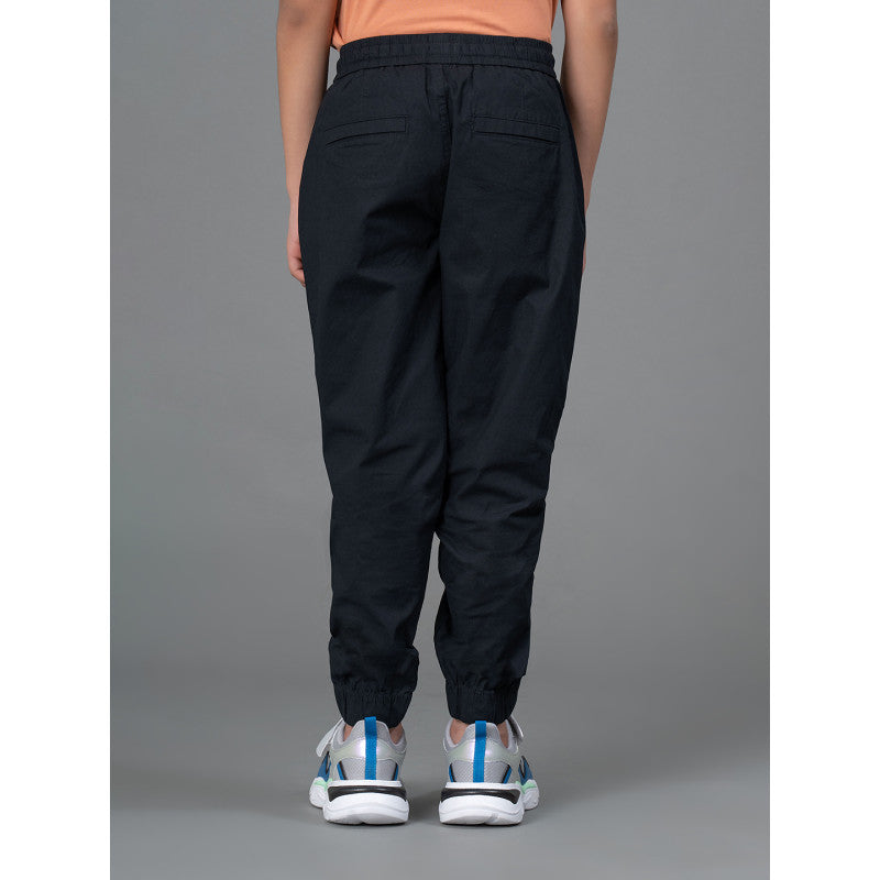 RedTape Boy's Joggers- Relaxing| Cotton| Black Color| Casual Fit| Front and Back Side Pockets.
