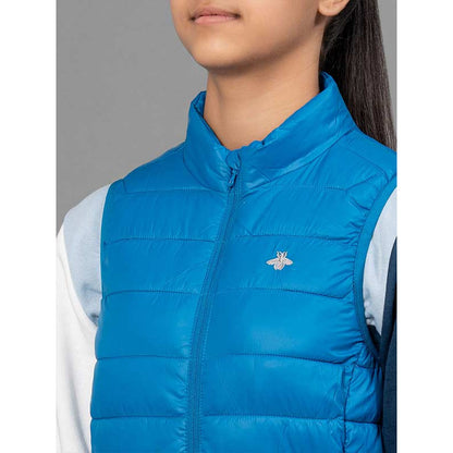 Mode By RedTape Blue Jacket for Girls | Warm and Comfortable