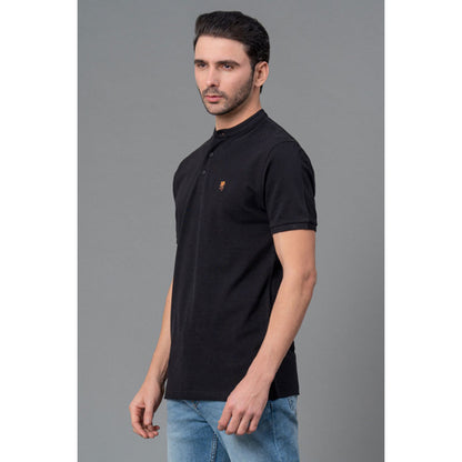 RedTape Cotton T-Shirt for Men | Casual Half Sleeve T-Shirt | Henley Neck Printed Cotton T-Shirt