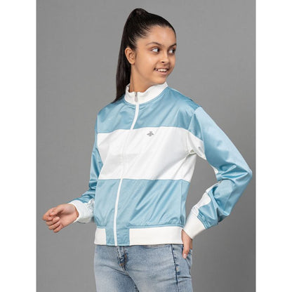 Mode By RedTape Pastel Blue Jacket for Girls | Warm and Comfortable